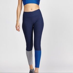 Outdoor Voices dipped two tone leggings